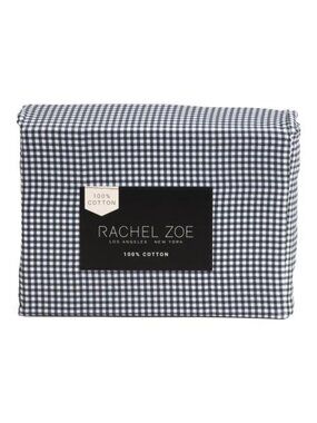 RACHEL ZOE Cotton Mini Gingham Sheet Set